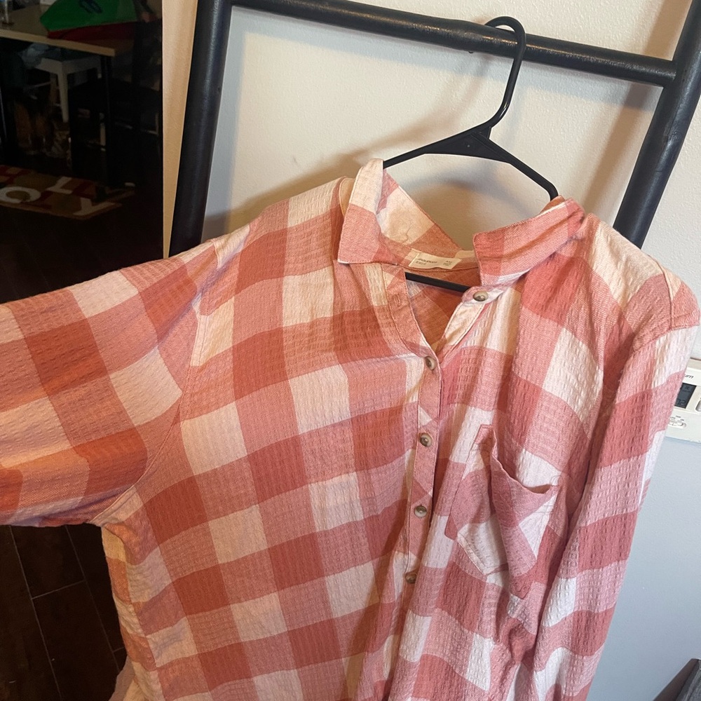 Men's Pink Plaid Shirt